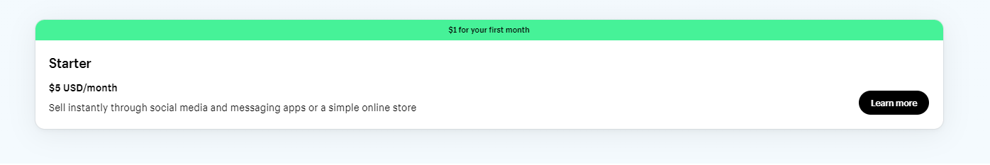Shopify Starter Plan Philippines